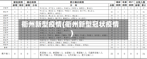 衢州新型疫情(衢州新型冠状疫情)-第1张图片