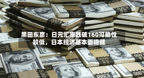 黑田东彦：日元汇率跌破160可能性较低，日本经济基本面稳健-第2张图片