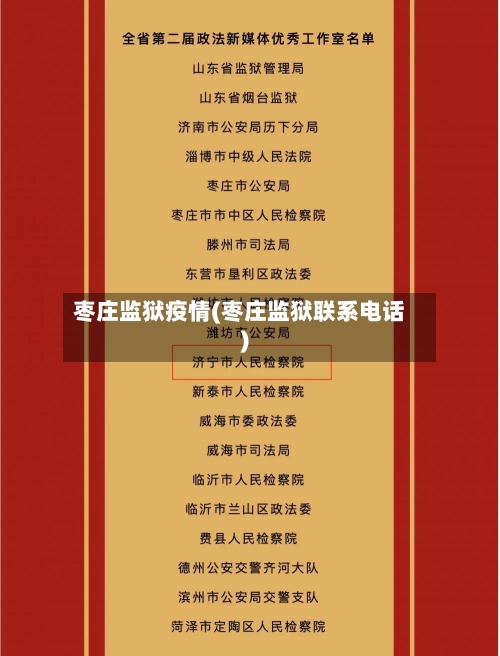 枣庄监狱疫情(枣庄监狱联系电话)-第2张图片