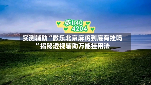 实测辅助“微乐北京麻将到底有挂吗	”揭秘透视辅助万能挂用法-第2张图片