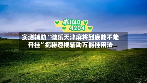 实测辅助“微乐天津麻将到底能不能开挂	”揭秘透视辅助万能挂用法-第2张图片