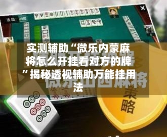 实测辅助“微乐内蒙麻将怎么开挂看对方的牌”揭秘透视辅助万能挂用法-第1张图片