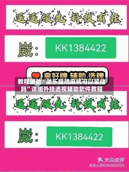 教程辅助“微乐捉鸡麻将可以装挂吗”详细外挂透视辅助软件教程-第1张图片