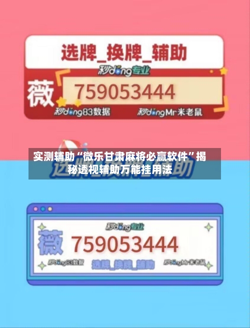 实测辅助“微乐甘肃麻将必赢软件	”揭秘透视辅助万能挂用法-第2张图片