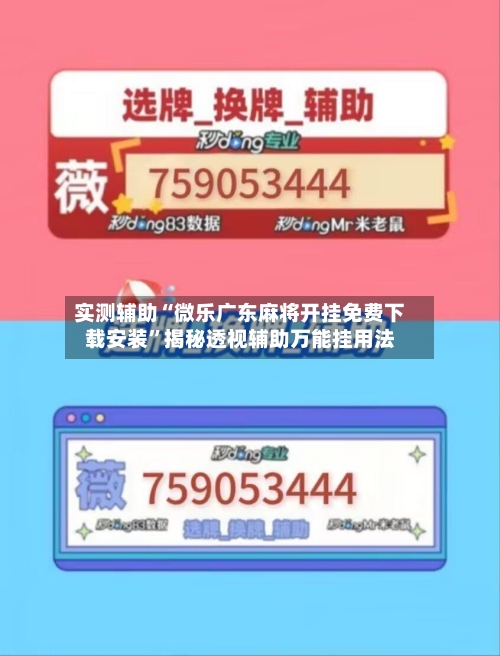 实测辅助“微乐广东麻将开挂免费下载安装	”揭秘透视辅助万能挂用法-第1张图片