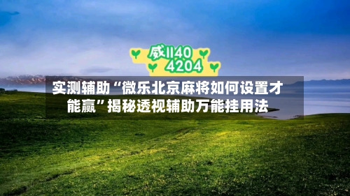 实测辅助“微乐北京麻将如何设置才能赢	”揭秘透视辅助万能挂用法-第3张图片