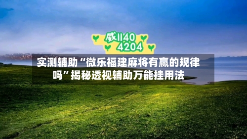 实测辅助“微乐福建麻将有赢的规律吗	”揭秘透视辅助万能挂用法-第1张图片
