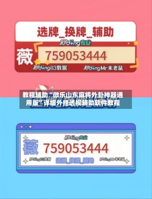 教程辅助“微乐山东麻将外卦神器通用版”详细外挂透视辅助软件教程-第2张图片