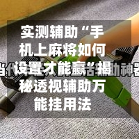 实测辅助“手机上麻将如何设置才能赢”揭秘透视辅助万能挂用法-第3张图片