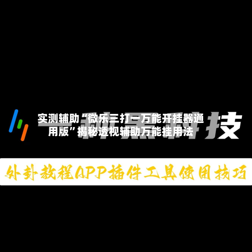 实测辅助“微乐三打一万能开挂器通用版	”揭秘透视辅助万能挂用法-第1张图片
