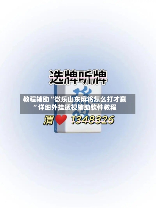 教程辅助“微乐山东麻将怎么打才赢”详细外挂透视辅助软件教程-第2张图片