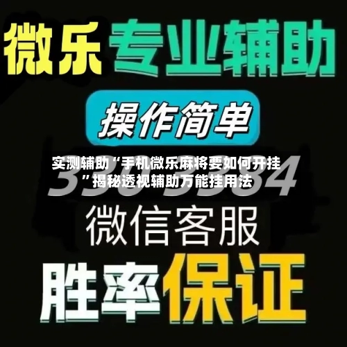 实测辅助“手机微乐麻将要如何开挂”揭秘透视辅助万能挂用法-第1张图片