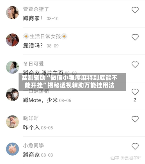 实测辅助“微信小程序麻将到底能不能开挂”揭秘透视辅助万能挂用法-第3张图片