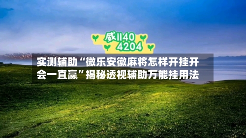 实测辅助“微乐安徽麻将怎样开挂开会一直赢”揭秘透视辅助万能挂用法-第1张图片