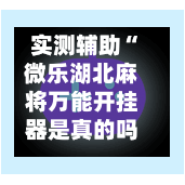 实测辅助“微乐湖北麻将万能开挂器是真的吗	”揭秘透视辅助万能挂用法-第1张图片