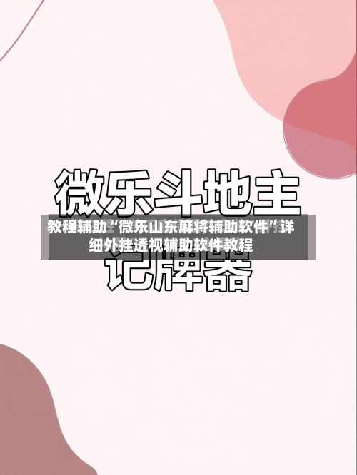 教程辅助“微乐山东麻将辅助软件	”详细外挂透视辅助软件教程-第2张图片