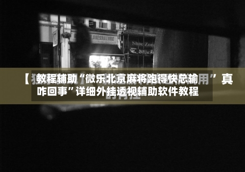 教程辅助“微乐北京麻将跑得快总输咋回事	”详细外挂透视辅助软件教程-第2张图片