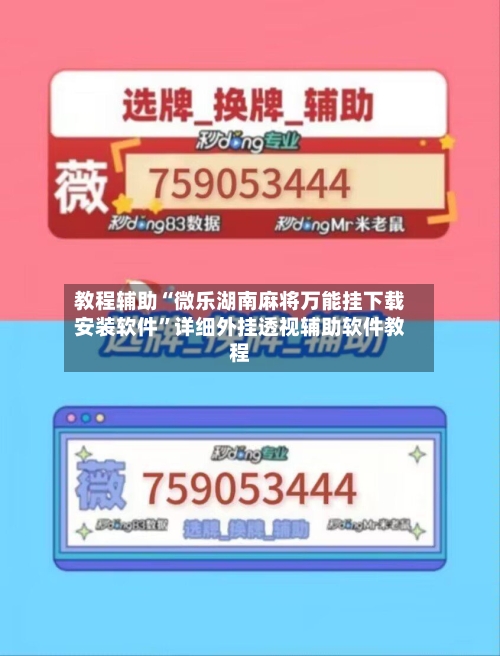教程辅助“微乐湖南麻将万能挂下载安装软件”详细外挂透视辅助软件教程-第1张图片