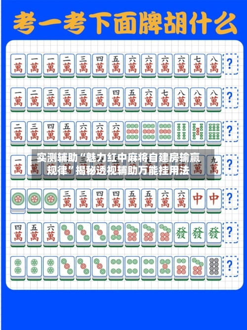 实测辅助“魅力红中麻将自建房输赢规律	”揭秘透视辅助万能挂用法-第2张图片