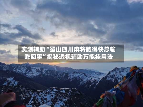 实测辅助“蜀山四川麻将跑得快总输咋回事	”揭秘透视辅助万能挂用法-第1张图片