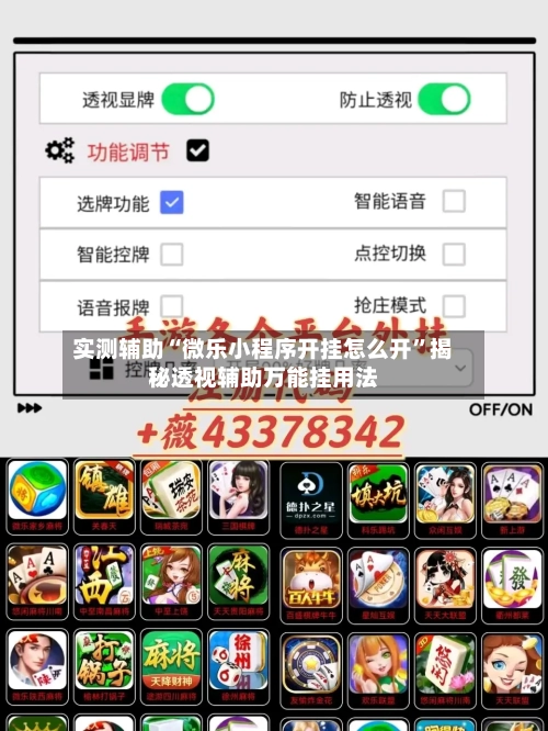 实测辅助“微乐小程序开挂怎么开”揭秘透视辅助万能挂用法-第1张图片
