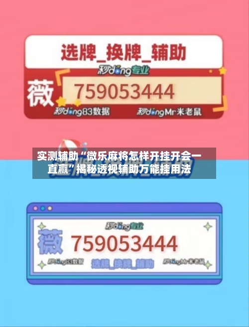 实测辅助“微乐麻将怎样开挂开会一直赢”揭秘透视辅助万能挂用法-第2张图片