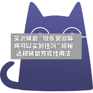 实测辅助“微乐安徽麻将可以买到挂吗”揭秘透视辅助万能挂用法-第2张图片