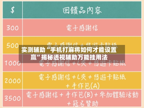 实测辅助“手机打麻将如何才能设置赢”揭秘透视辅助万能挂用法-第1张图片