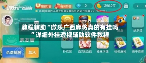 教程辅助“微乐广西麻将真的有挂吗	”详细外挂透视辅助软件教程-第3张图片