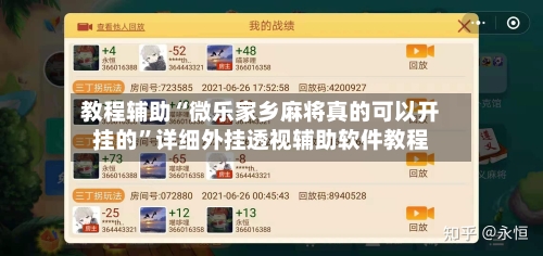教程辅助“微乐家乡麻将真的可以开挂的”详细外挂透视辅助软件教程-第1张图片
