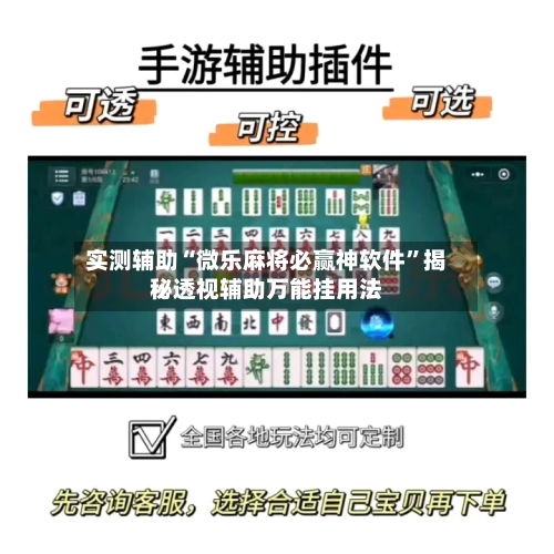 实测辅助“微乐麻将必赢神软件”揭秘透视辅助万能挂用法-第3张图片