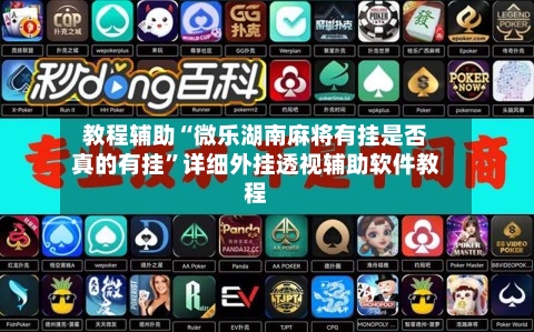 教程辅助“微乐湖南麻将有挂是否真的有挂”详细外挂透视辅助软件教程-第1张图片