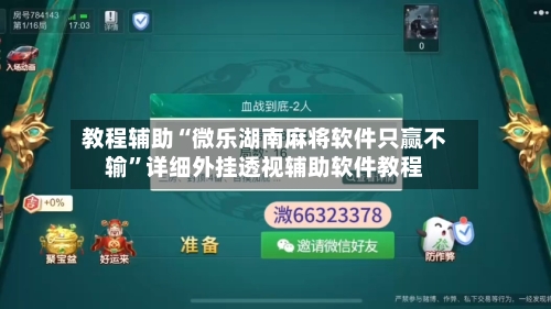 教程辅助“微乐湖南麻将软件只赢不输”详细外挂透视辅助软件教程-第1张图片