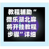 教程辅助“微乐湖北麻将开挂教程步骤”详细外挂透视辅助软件教程-第1张图片
