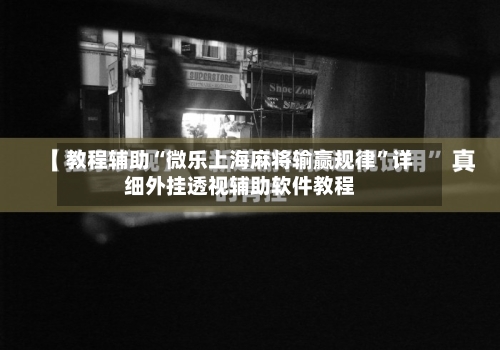 教程辅助“微乐上海麻将输赢规律”详细外挂透视辅助软件教程-第1张图片