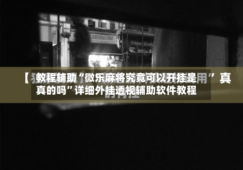 教程辅助“微乐麻将究竟可以开挂是真的吗	”详细外挂透视辅助软件教程-第3张图片