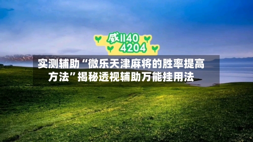 实测辅助“微乐天津麻将的胜率提高方法”揭秘透视辅助万能挂用法-第2张图片