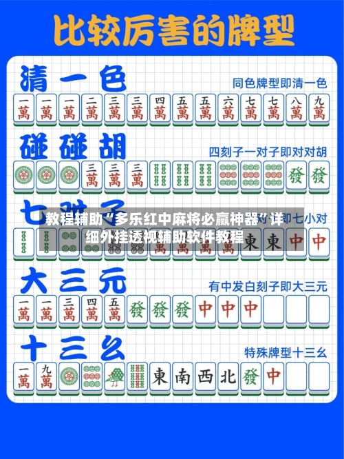 教程辅助“多乐红中麻将必赢神器	”详细外挂透视辅助软件教程-第1张图片