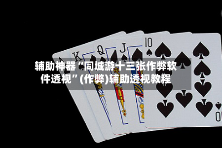 辅助神器“同城游十三张作弊软件透视	”(作弊)辅助透视教程-第1张图片