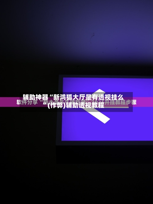 辅助神器“新鸿狐大厅是有透视挂么”(作弊)辅助透视教程-第3张图片