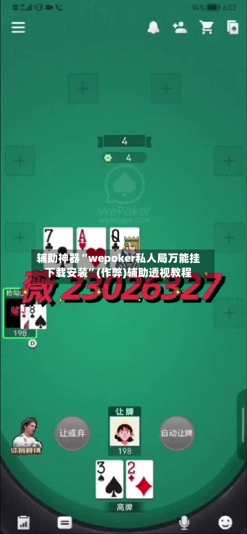 辅助神器“wepoker私人局万能挂下载安装”(作弊)辅助透视教程-第2张图片