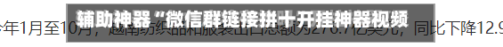 辅助神器“微信群链接拼十开挂神器视频”(作弊)辅助透视教程-第2张图片