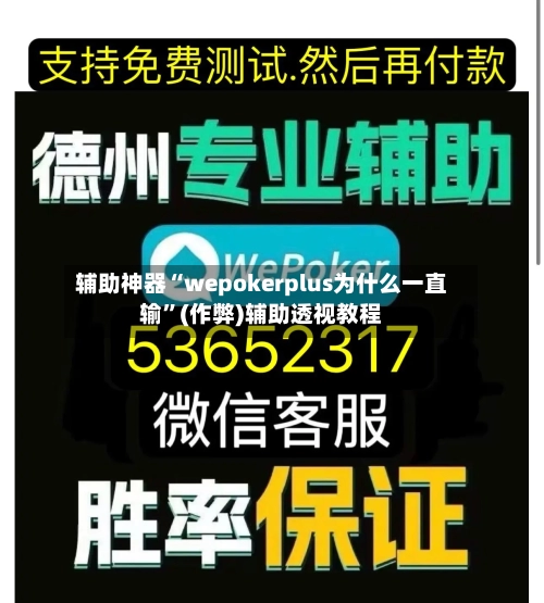 辅助神器“wepokerplus为什么一直输”(作弊)辅助透视教程-第1张图片