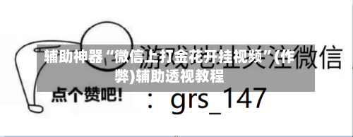 辅助神器“微信上打金花开挂视频”(作弊)辅助透视教程-第1张图片