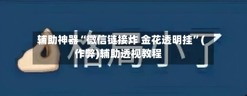 辅助神器“微信链接炸 金花透明挂	”(作弊)辅助透视教程-第2张图片
