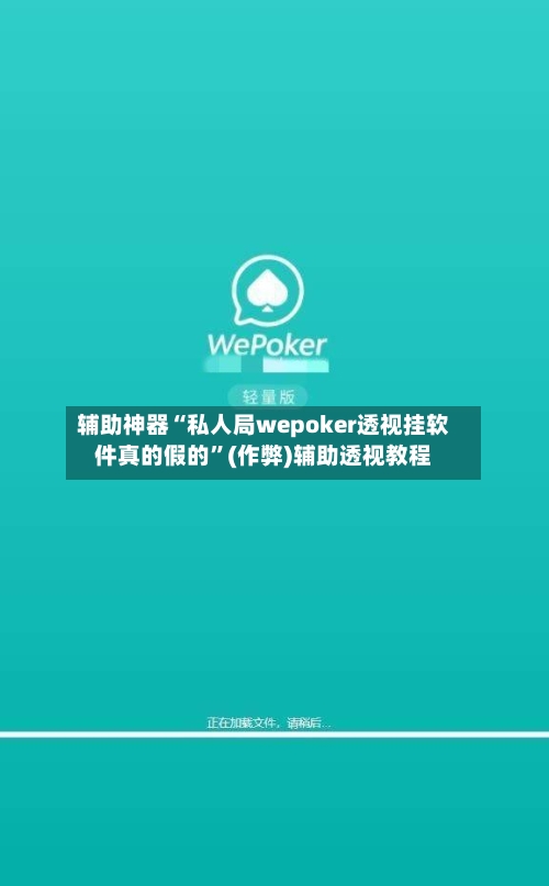 辅助神器“私人局wepoker透视挂软件真的假的”(作弊)辅助透视教程-第2张图片