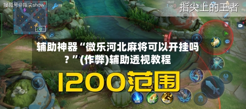 辅助神器“微乐河北麻将可以开挂吗? 	”(作弊)辅助透视教程-第1张图片
