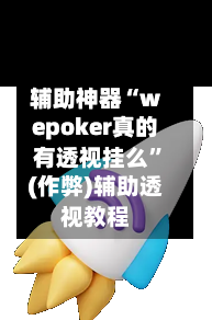 辅助神器“wepoker真的有透视挂么”(作弊)辅助透视教程-第2张图片
