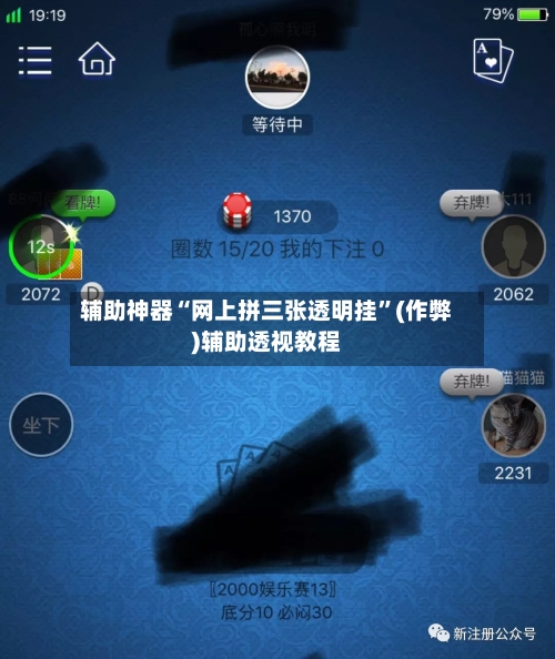 辅助神器“网上拼三张透明挂”(作弊)辅助透视教程-第1张图片