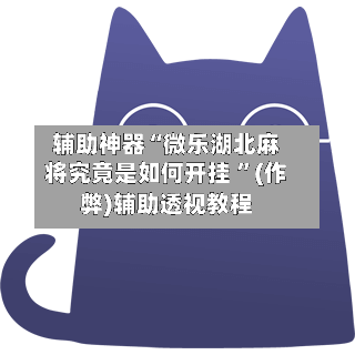 辅助神器“微乐湖北麻将究竟是如何开挂 ”(作弊)辅助透视教程-第1张图片